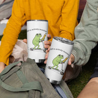 Funny Frog Teacher Testing Test Day Tumbler Cup Off To Actively Monitor