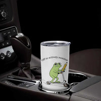 Funny Frog Teacher Testing Test Day Tumbler Cup Off To Actively Monitor