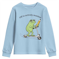 Funny Frog Teacher Testing Test Day Youth Sweatshirt Off To Actively Monitor