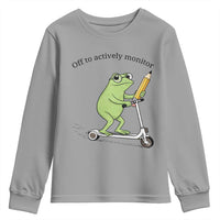 Funny Frog Teacher Testing Test Day Youth Sweatshirt Off To Actively Monitor
