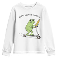 Funny Frog Teacher Testing Test Day Youth Sweatshirt Off To Actively Monitor