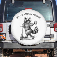 Funny Teacher Testing Day Spare Tire Cover Silly Raccoon Proctor Off To Actively Monitor