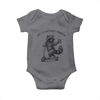 Funny Teacher Testing Day Baby Onesie Silly Raccoon Proctor Off To Actively Monitor