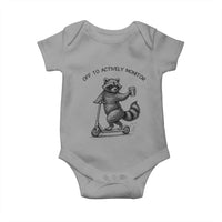 Funny Teacher Testing Day Baby Onesie Silly Raccoon Proctor Off To Actively Monitor
