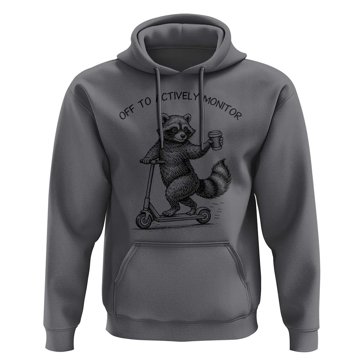 Funny Teacher Testing Day Hoodie Silly Raccoon Proctor Off To Actively Monitor