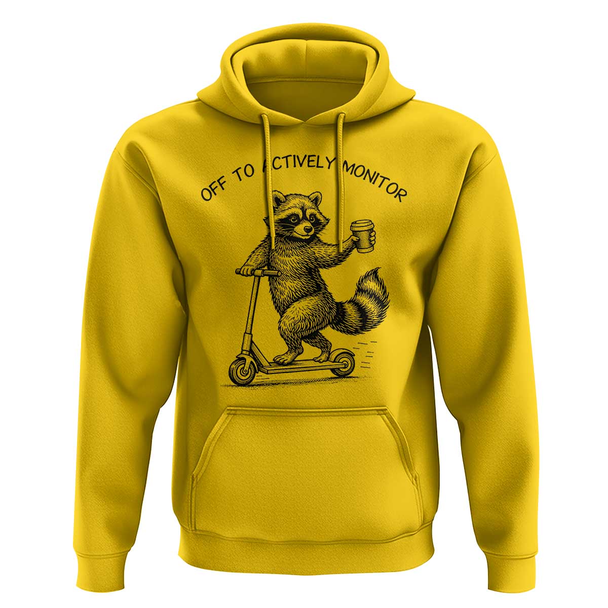 Funny Teacher Testing Day Hoodie Silly Raccoon Proctor Off To Actively Monitor