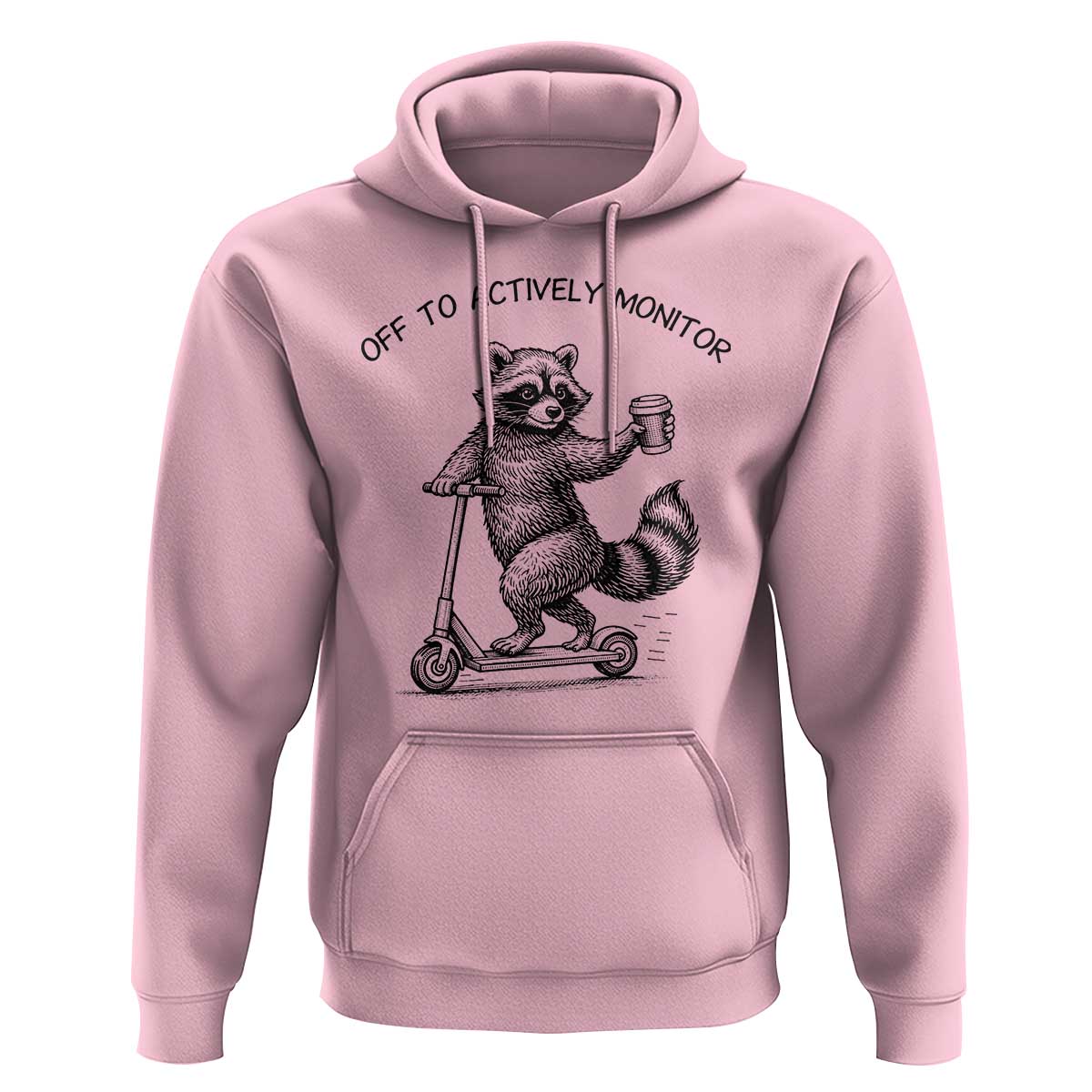 Funny Teacher Testing Day Hoodie Silly Raccoon Proctor Off To Actively Monitor