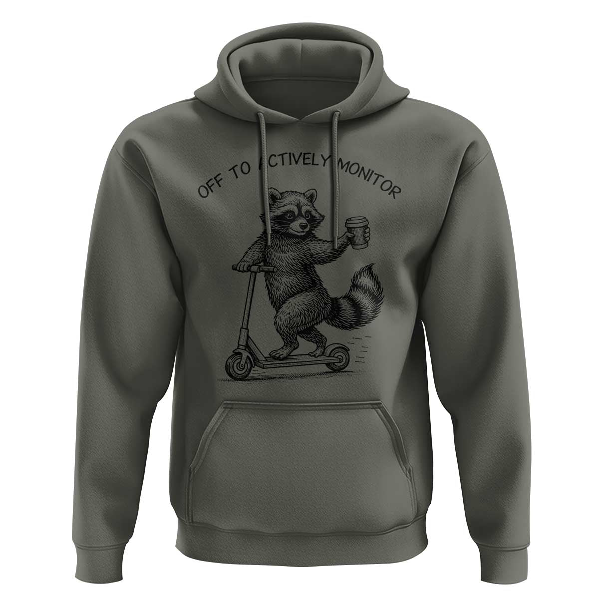 Funny Teacher Testing Day Hoodie Silly Raccoon Proctor Off To Actively Monitor