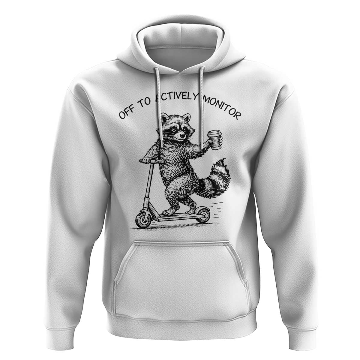 Funny Teacher Testing Day Hoodie Silly Raccoon Proctor Off To Actively Monitor