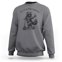 Funny Teacher Testing Day Sweatshirt Silly Raccoon Proctor Off To Actively Monitor