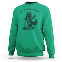 Funny Teacher Testing Day Sweatshirt Silly Raccoon Proctor Off To Actively Monitor