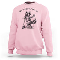 Funny Teacher Testing Day Sweatshirt Silly Raccoon Proctor Off To Actively Monitor