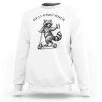 Funny Teacher Testing Day Sweatshirt Silly Raccoon Proctor Off To Actively Monitor