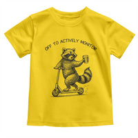 Funny Teacher Testing Day Toddler T Shirt Silly Raccoon Proctor Off To Actively Monitor