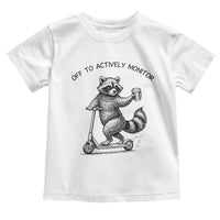 Funny Teacher Testing Day Toddler T Shirt Silly Raccoon Proctor Off To Actively Monitor