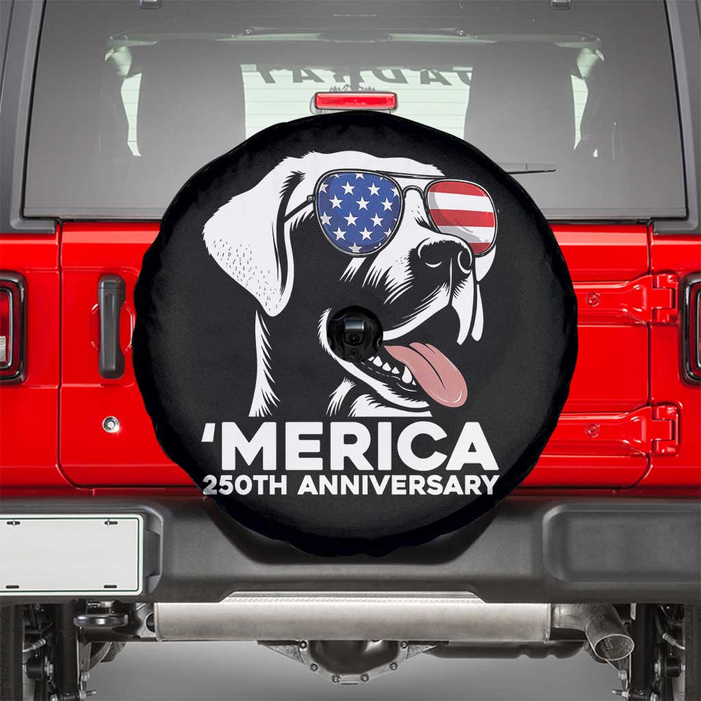 Merica Labrador Retriever Lover Spare Tire Cover 250th Anniversary Gift