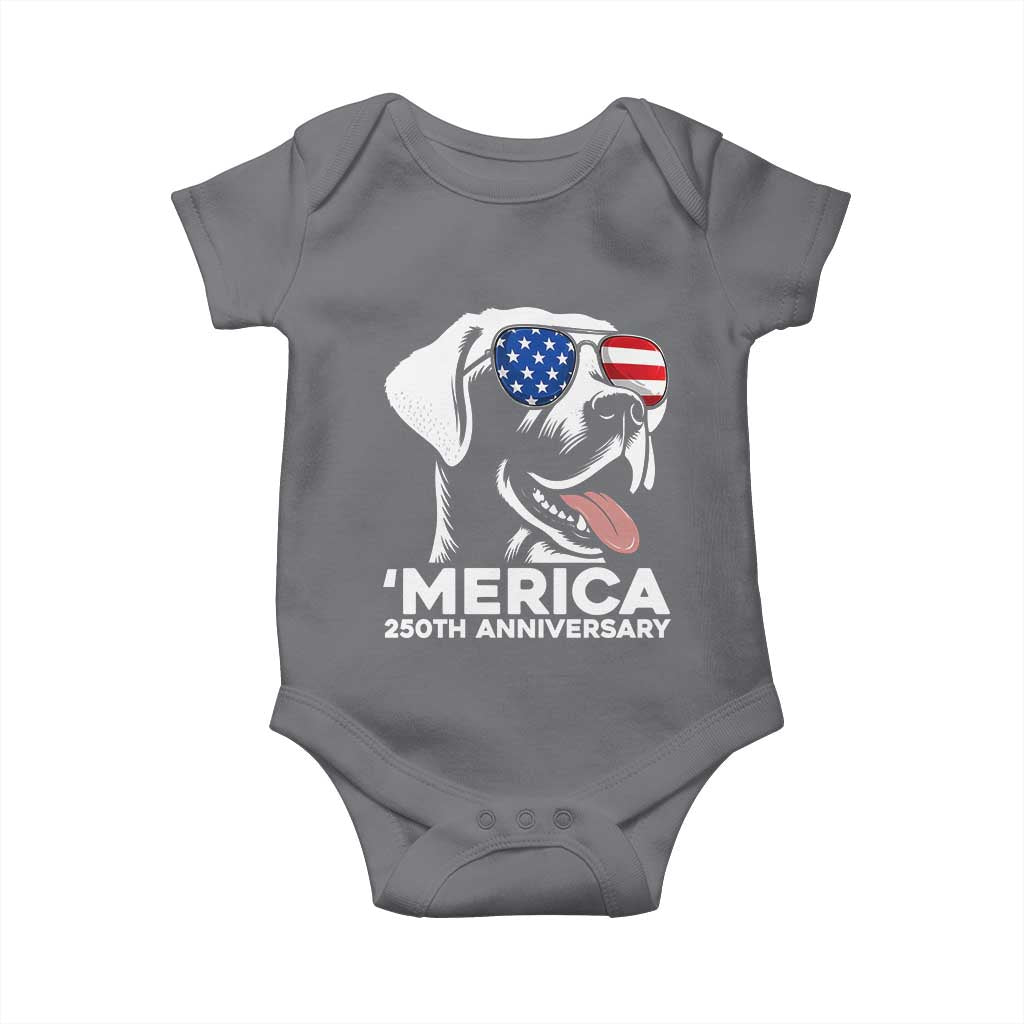 Merica Labrador Retriever Lover Baby Onesie 250th Anniversary Gift