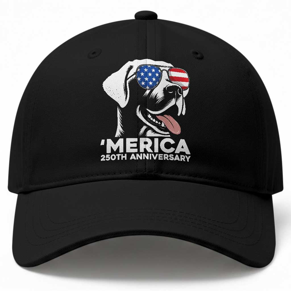 Merica Labrador Retriever Lover Baseball Cap 250th Anniversary Gift