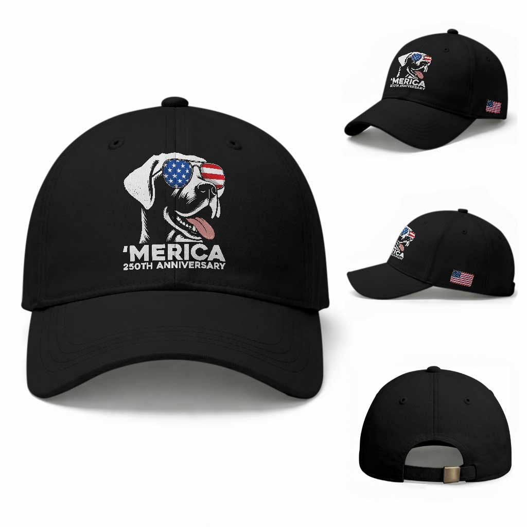 Merica Labrador Retriever Lover Baseball Cap 250th Anniversary Gift