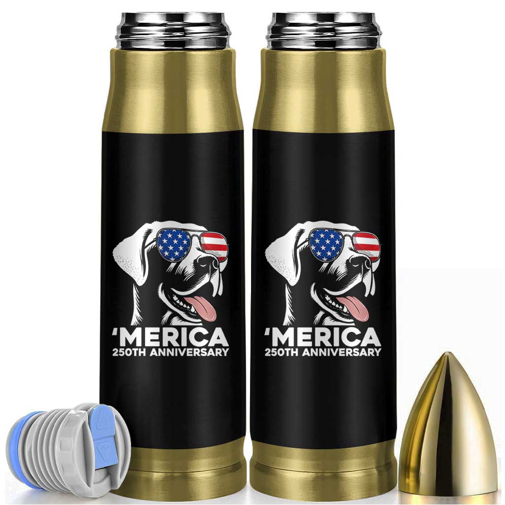 Merica Labrador Retriever Lover Bullet Tumbler 250th Anniversary Gift
