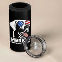 Merica Labrador Retriever Lover 4 in 1 Can Cooler Tumbler 250th Anniversary Gift