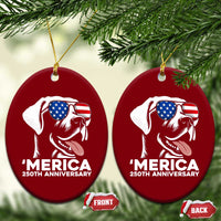 Merica Labrador Retriever Lover Ceramic Ornament 250th Anniversary Gift