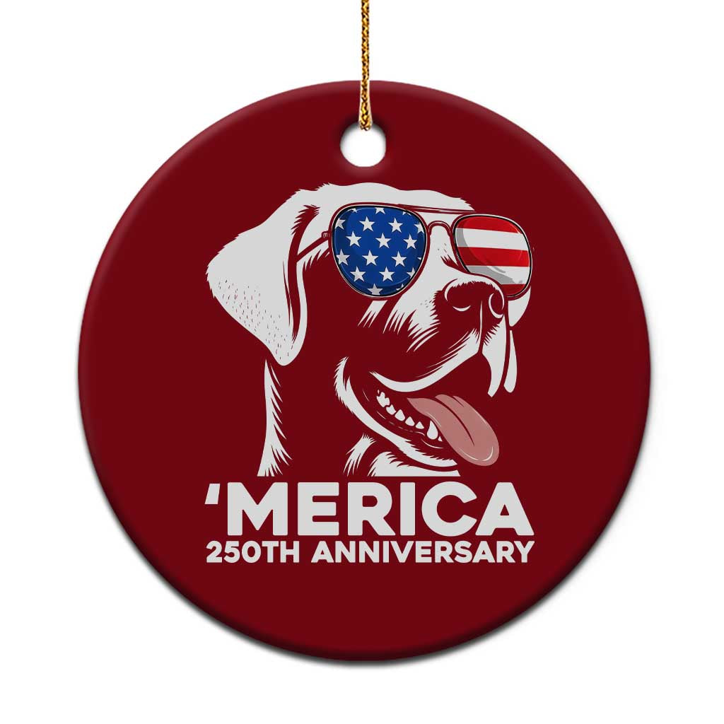 Merica Labrador Retriever Lover Ceramic Ornament 250th Anniversary Gift