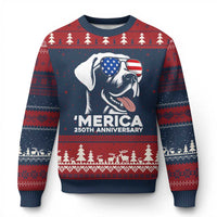 Merica Labrador Retriever Lover Ugly Christmas Sweater 250th Anniversary Gift