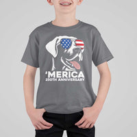 Merica Labrador Retriever Lover T Shirt For Kid 250th Anniversary Gift