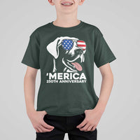 Merica Labrador Retriever Lover T Shirt For Kid 250th Anniversary Gift