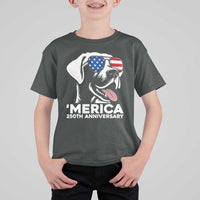 Merica Labrador Retriever Lover T Shirt For Kid 250th Anniversary Gift