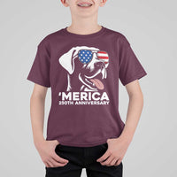 Merica Labrador Retriever Lover T Shirt For Kid 250th Anniversary Gift