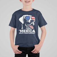 Merica Labrador Retriever Lover T Shirt For Kid 250th Anniversary Gift