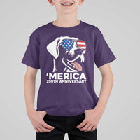 Merica Labrador Retriever Lover T Shirt For Kid 250th Anniversary Gift