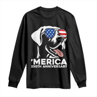 Merica Labrador Retriever Lover Long Sleeve Shirt 250th Anniversary Gift