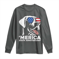 Merica Labrador Retriever Lover Long Sleeve Shirt 250th Anniversary Gift