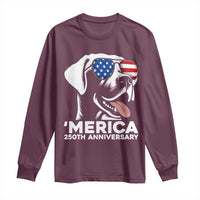 Merica Labrador Retriever Lover Long Sleeve Shirt 250th Anniversary Gift