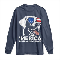 Merica Labrador Retriever Lover Long Sleeve Shirt 250th Anniversary Gift