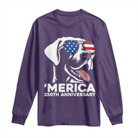 Merica Labrador Retriever Lover Long Sleeve Shirt 250th Anniversary Gift