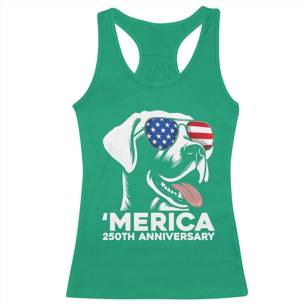 Merica Labrador Retriever Lover Racerback Tank Top 250th Anniversary Gift