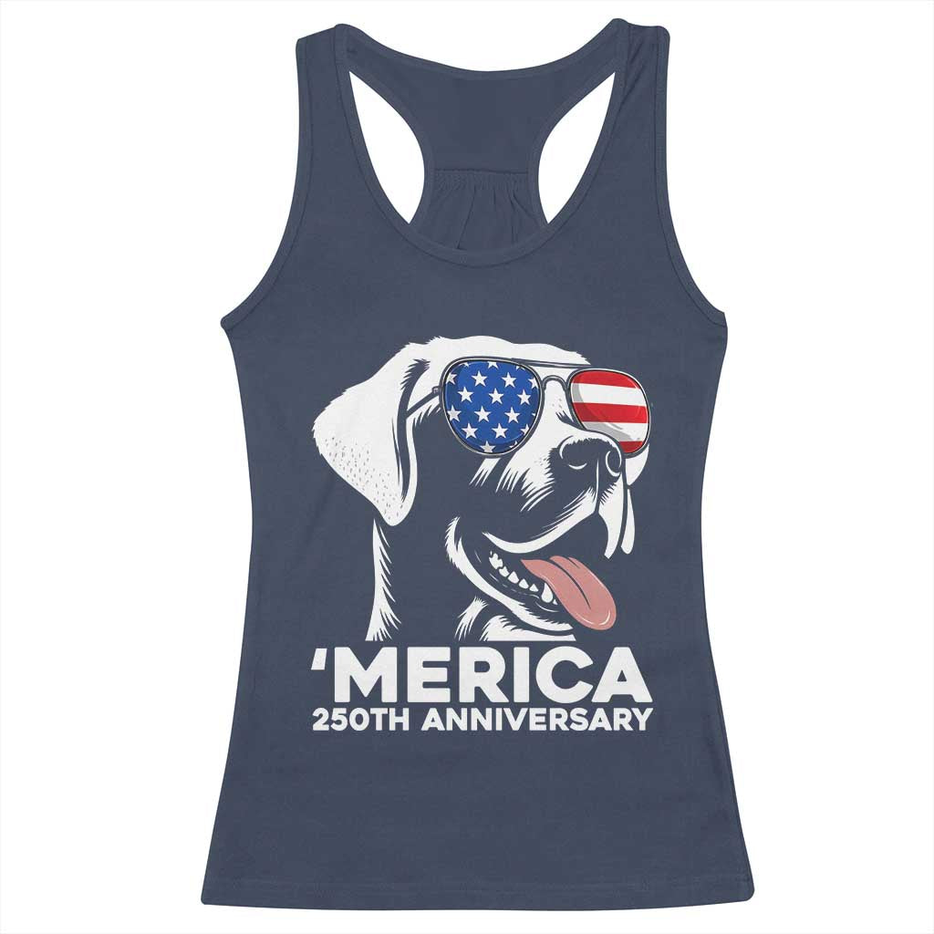 Merica Labrador Retriever Lover Racerback Tank Top 250th Anniversary Gift