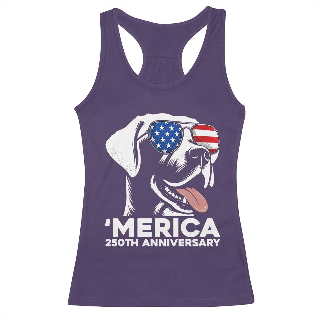 Merica Labrador Retriever Lover Racerback Tank Top 250th Anniversary Gift