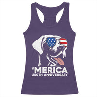 Merica Labrador Retriever Lover Racerback Tank Top 250th Anniversary Gift
