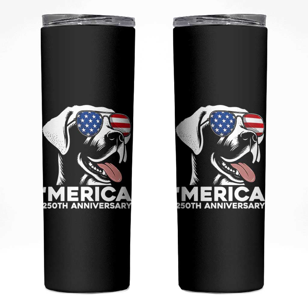 Merica Labrador Retriever Lover Skinny Tumbler 250th Anniversary Gift