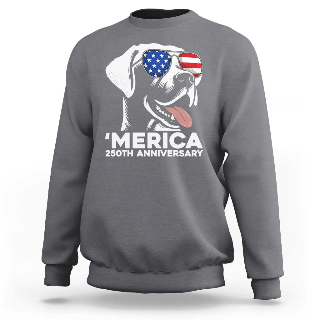 Merica Labrador Retriever Lover Sweatshirt 250th Anniversary Gift