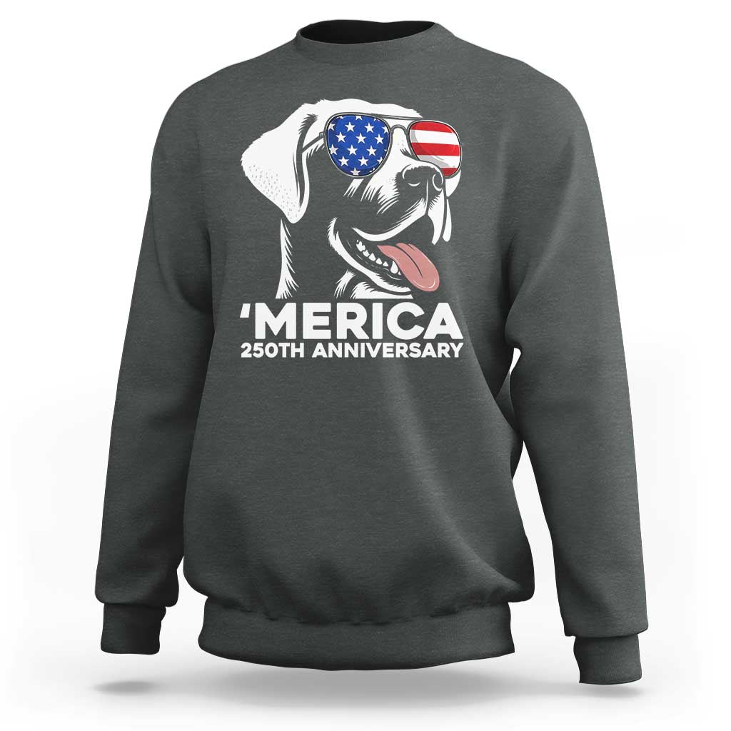 Merica Labrador Retriever Lover Sweatshirt 250th Anniversary Gift