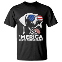 Merica Labrador Retriever Lover T Shirt 250th Anniversary Gift