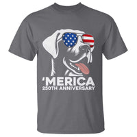 Merica Labrador Retriever Lover T Shirt 250th Anniversary Gift