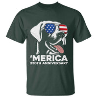 Merica Labrador Retriever Lover T Shirt 250th Anniversary Gift