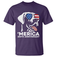 Merica Labrador Retriever Lover T Shirt 250th Anniversary Gift